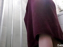 素人, 舞台裏, 大学生, 女, フェティッシュ, 小柄, シャワー, 一人