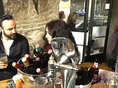 Sadomasoquismo, Amarrada, Grupo, Humillación, Público, Pelirrojo, Esclavo, Uniforme