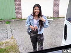 デカ尻, デカチン, フェラチオ, 茶髪の, 車, バック, 自然山雀, オッパイの