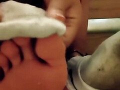 Leie, Asiatisch, Britisch, Schmutzig, Fußfetisch, Hd, Socken