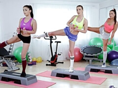 ブロンド, 指いじり, グループ, キス, レズビアン, なめる, オージー, ティーン