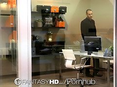 Anal, Brunette brune, Hd, Bureau, Secrétaire, Fils