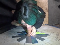 Naughty Asian teen wife cheats at gloryhole - sucks stranger's big load and swallows every drop