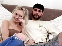 お尻, デカチン, ブロンド, フェラチオ, バック, 軟体, 自然山雀, ティーン