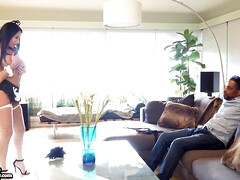 デカ尻, デカパイ, ハードコア, 異人種間, メイド, 淫乱熟女, オマンコ, オッパイの