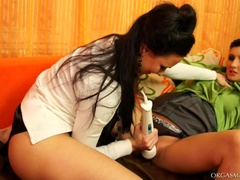 Anaal, Vingeren, Handschoenen, Lesbisch, Likken, Slipje, Geschoren, Kort haar