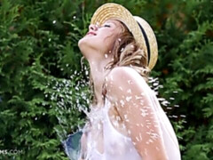 最高, お尻, 手コキする, オナニー, アウトドア, 剃毛, 一人, 濡れ