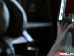 Noire, Doigter, Lesbienne, Bureau, Chatte, Réalité, Nénés, Train