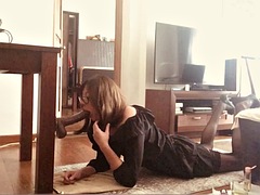 In den arsch, Schönheit, Blasen, Crossdresser, Absätze, Transfrau, Schlampe, Solo