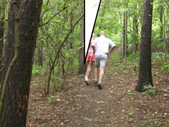 Blasen, Paar, Hundestellung, Fingern, Handjob, Lecken, Im freien, Muschi