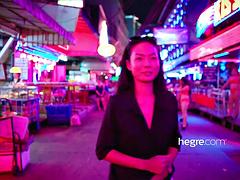 素人, アジア人, 公共, ソフトコア, タイ, オッパイの