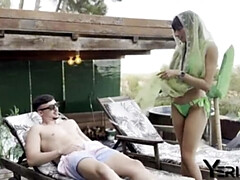 黒人, 茶髪の, 気狂い, ダンス, アウトドア, 叫ぶ, オッパイの, 妻