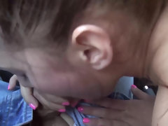 Enthousiasteling, Auto, Stel, Hongaars, Buiten, Gezichtspunt, Kut duiken, Tiener