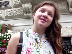 18, イく瞬間, チン, 顔射, ドイツ人, お金, 小柄, ティーン