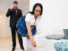 Grote kont, Zwart, Hondjeshouding, Handbeurt, Interraciaal, Masturbatie, Tiener, Tieten likken