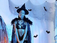 素人, デカ尻, 黒人, 指いじり, 軟体, オナニー, 一人, ストリッピング