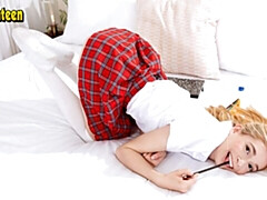 18, 素人, 指いじり, 自然山雀, ガリガリ, 一人, ストリッピング, ティーン