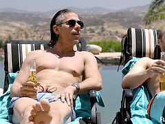 Минет, Семяизвержение, На природе