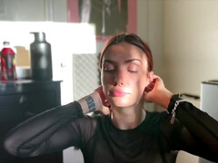 Любители, Большой член, Минет, Сперма во рту, Глубокая глотка, Подружка, Ласковые ручки, Рыжие