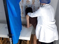 Парочка, Медосмотр, Фетиш, Гинеколог, Лесбиянка, Оргазм, От первого лица, Рыжие