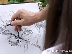 Blasen, Schwanz, Handjob, Lecken, Masturbation, Reif, Öffentlich, Muschi