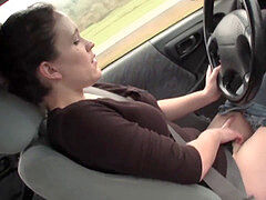Leie, Auto, Masturbation, Orgasmus, Im freien, Erotischer film