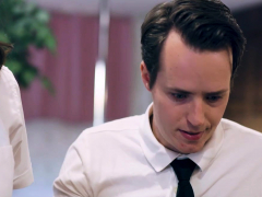 Blasen, Braunhaarige, Hochschule, Hardcore, Hd, Realität, Jungendliche (18+), Flotter dreier