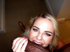 アメリカ人, デカ尻, ブロンド, フェラチオ, カップル, 中出し, 締まりの良い, 妻