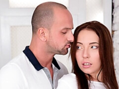 Raven-haired chick Linda Weasley is enjoying anal fuck so much