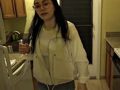 Get out and play with pornstar Leena Lux and her hairy pussy in POV