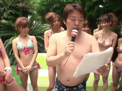アジア人, ビキニ, 茶髪の, グループ, Hd, 日本人, 赤毛, ティーン
