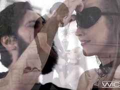 ブロンド, フェラチオ, イマラチオ, 足, 足コキ, レザー, オマンコ, スパンキング