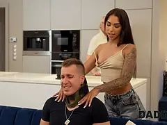 Beauté, Noire, Brunette brune, Tromperie, Papa, Petite amie, Criant, Nénés