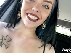 素人, デカパイ, ドレス, 指いじり, オナニー, アウトドア, 一人, ストリッピング