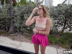 ブロンド, バス, アウトドア, スカート, ソフトコア