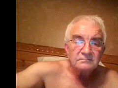 granddad stroke on webcam