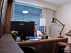 Tussi, Betrug, Europäisch, Hardcore, Büro, Realität, Verführt, Titten