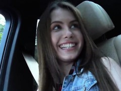 Brunette brune, De plein air, Pov, Public, Réalité, Adolescente