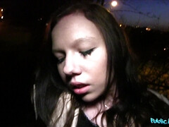 Stranger Convinces Saucy Darkhaired Babe To Hump Him For Fame 2 - Public Agent