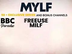 Glad step-mother gets a dual b-day off the hook from her lovin’ step-son & his huge dick homie - mylf