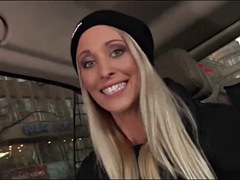 Babes picking up guys to fuck them in a car