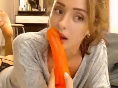 Amateur, Gode, Fait maison, Rousse roux, Solo, Adolescente, Jouets, Webcam