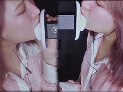 アジア人, 美女, なめる, 双子