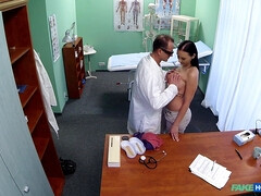 Amateur, Negro, Médico, Pajear, Lamidas, Oficina, Coño, Uniforme