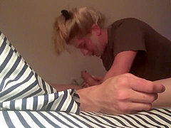 platinum-blonde damsel makes enjoy with her boyfriend