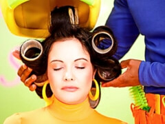 デカ尻, デカパイ, 茶髪の, バック, 人形, なめる, 淫乱熟女, オマンコ