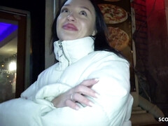 18, ドイツ人, ハードコア, ジーンズ, 小柄, 公共, ティーン, オッパイの