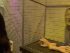 Enthousiasteling, Badkamer, Vingeren, Flashing, Vriendin, Buiten, Slipje, Kut duiken