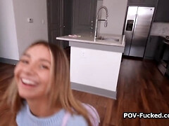 18 jaar, Enthousiasteling, Blond, Hardcore, Hd, Huisgemaakt, Gezichtspunt, Tiener