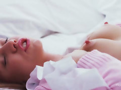 女, オナニー, オーガズム, 小柄, ロシア人, 女子高生, 一人, ティーン